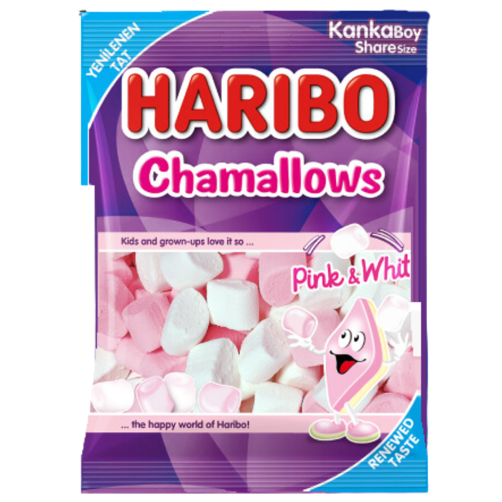 HARİBO CHAMMALLOWS PİNK WHİTE 70 GRYUMUŞAK ŞEKERHARİBOHARIBO12