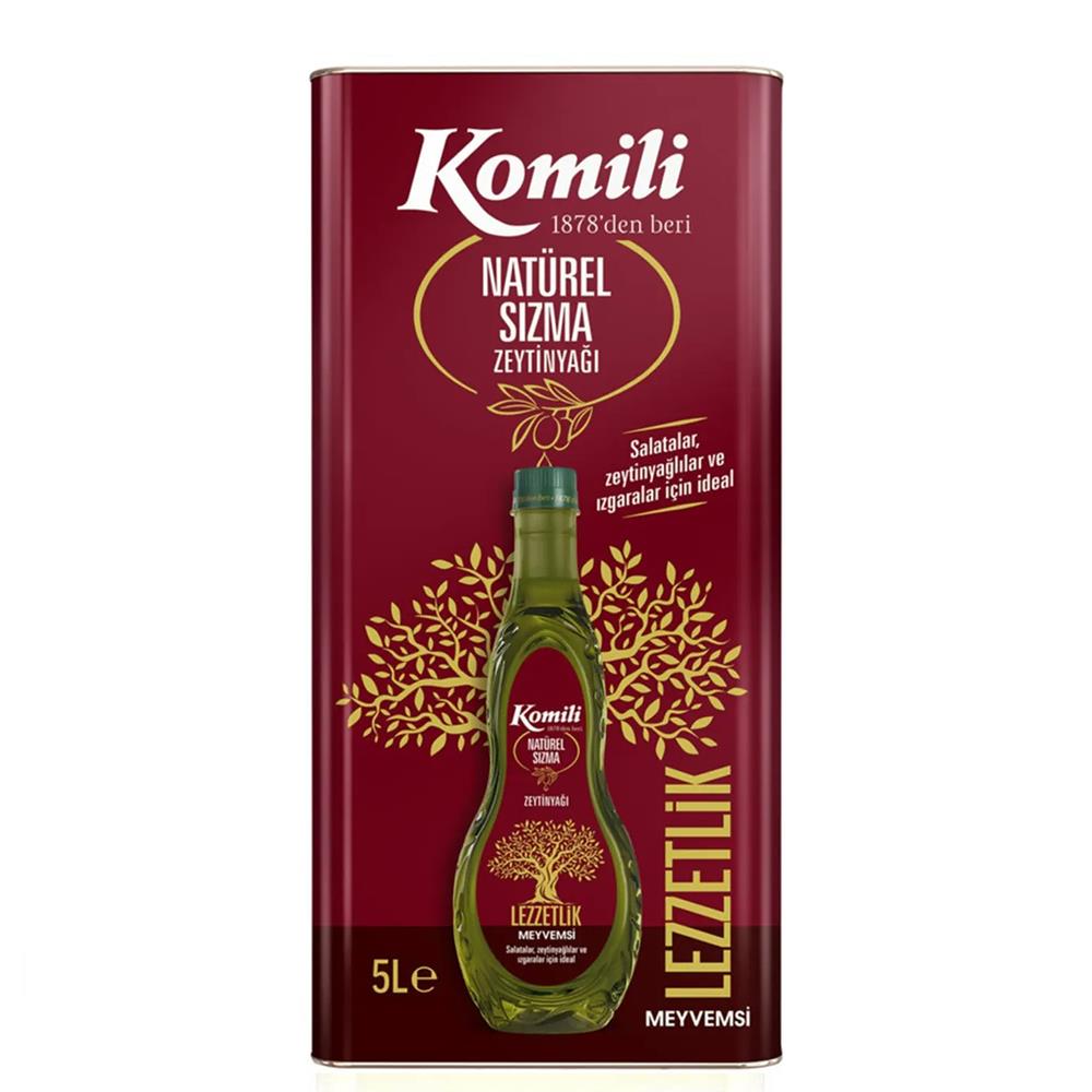 KOMİLİ LEZZETLİK MEYVEMSİ SIZMA ZEYTİNYAĞI TENEKE 5 LTZEYTİN YAĞIKOMİLİ5028194