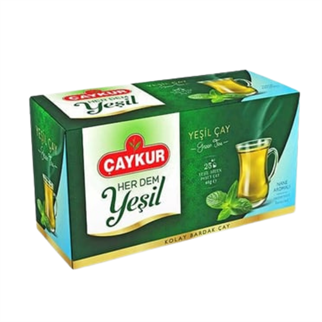 ÇAYKUR HER DEM NANE AROMALI YEŞİL ÇAY 25'LİBARDAK POSET ÇAYÇAYKUR112052