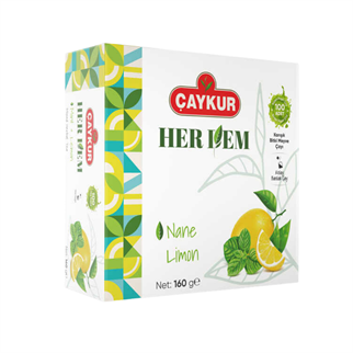 ÇAYKUR HERDEM YEŞİL NANE LİMON ÇAYI SÜZEN POŞET 160 GRBİTKİ ÇAYIÇAYKUR131163