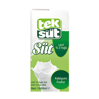 TEKSÜT UHT YAĞLI SÜT %3 YAĞLI.SÜTTEKSÜT152.01.70.7000.01000