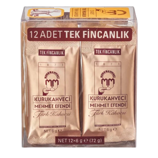 MEHMET EFENDİ TÜRK KAHVESİ TEK FİNCANLIK 12*6 GRTÜRK KAHVESİMEHMET EFENDİ100205010