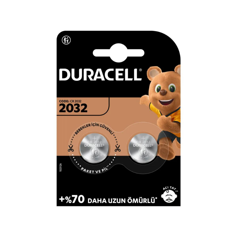 Duracell Düğme Pıl 2032 2 Lı 3 Volt0,20EnonbirDR5000394203921
