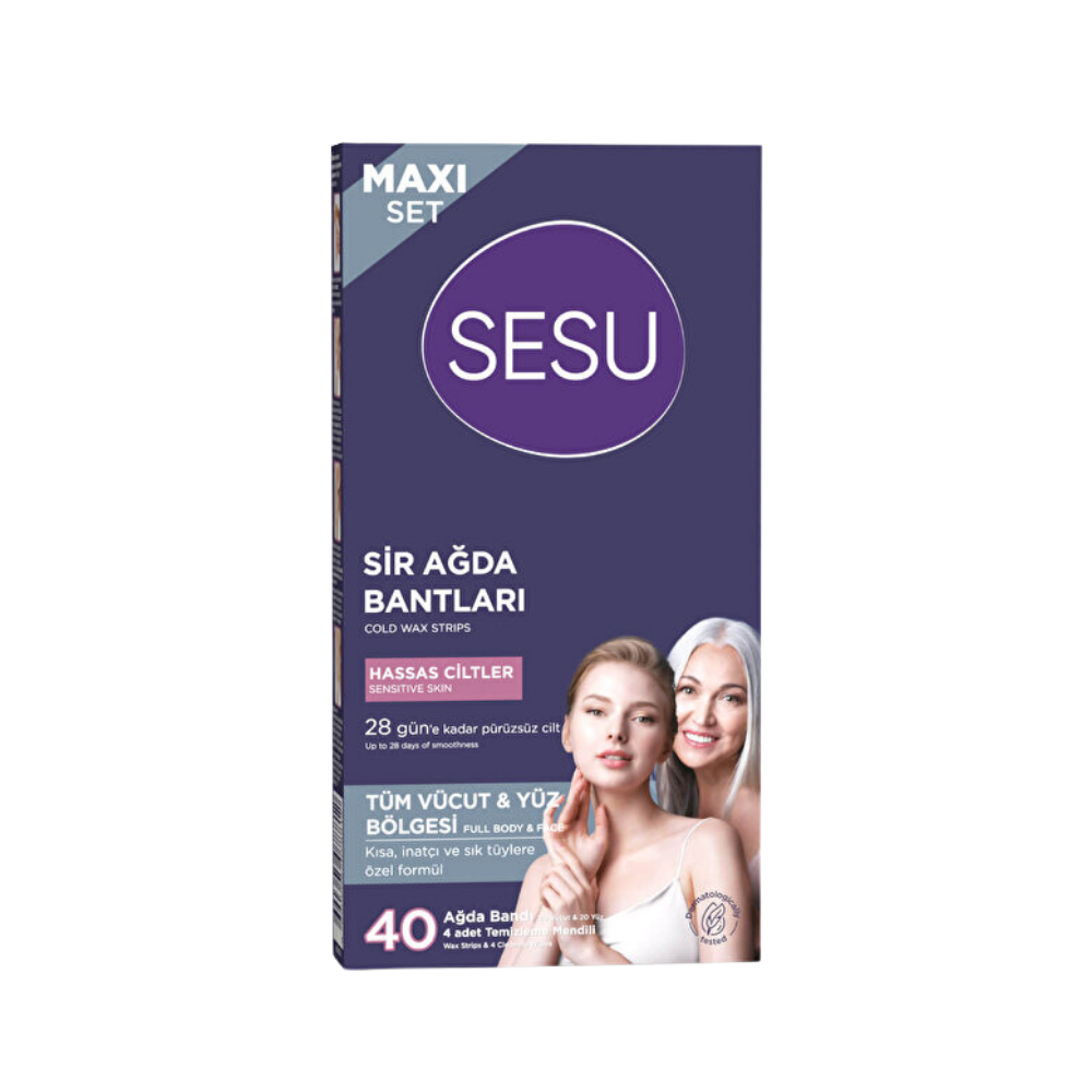 SESU SİR AĞDA BANTLARI (40 AĞDA BANDI+4 TEMİZLEME MENDİLİ)AĞDA EPİLASYONMarkasızS8690605078812