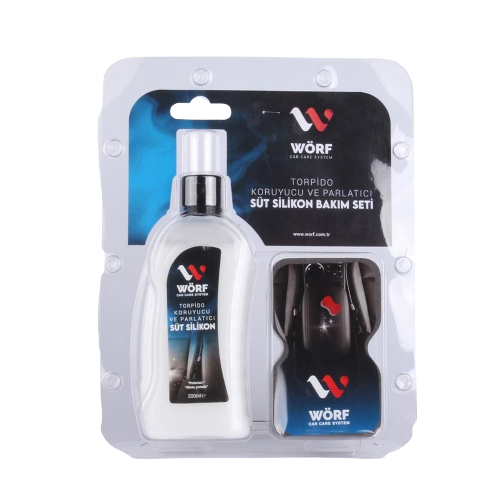WÖRF TORPİDO KORUYUCU VE PARLATICI SÜT SİLİKON BAKIM SETİ  200 MLARABA TEMİZLEMEWÖRF8.68.2436