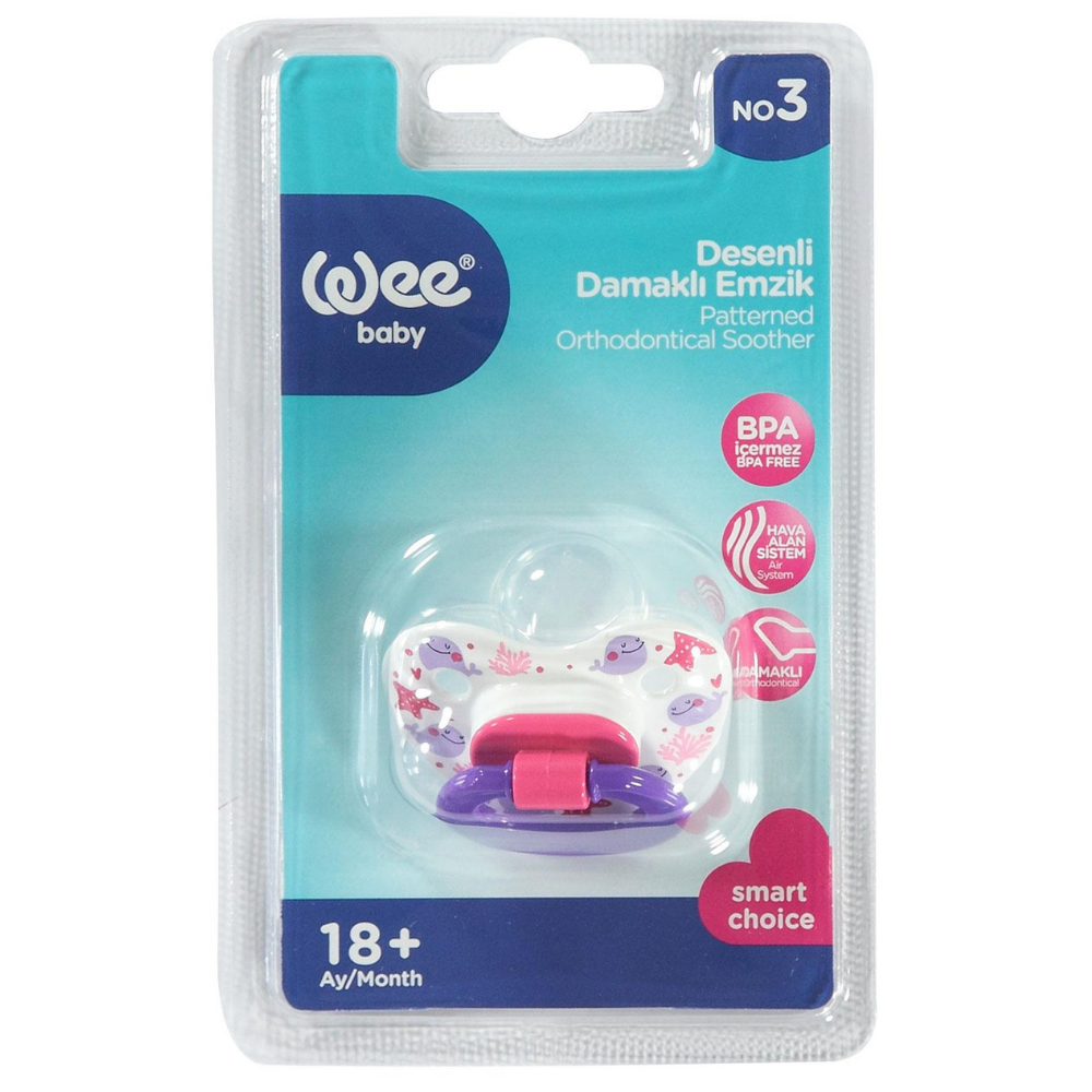 WEE BABY SLK DAMAKLI DESENLİ EMZİK NO:3BESLENME ARÇLARIWEE BABY8.25.835