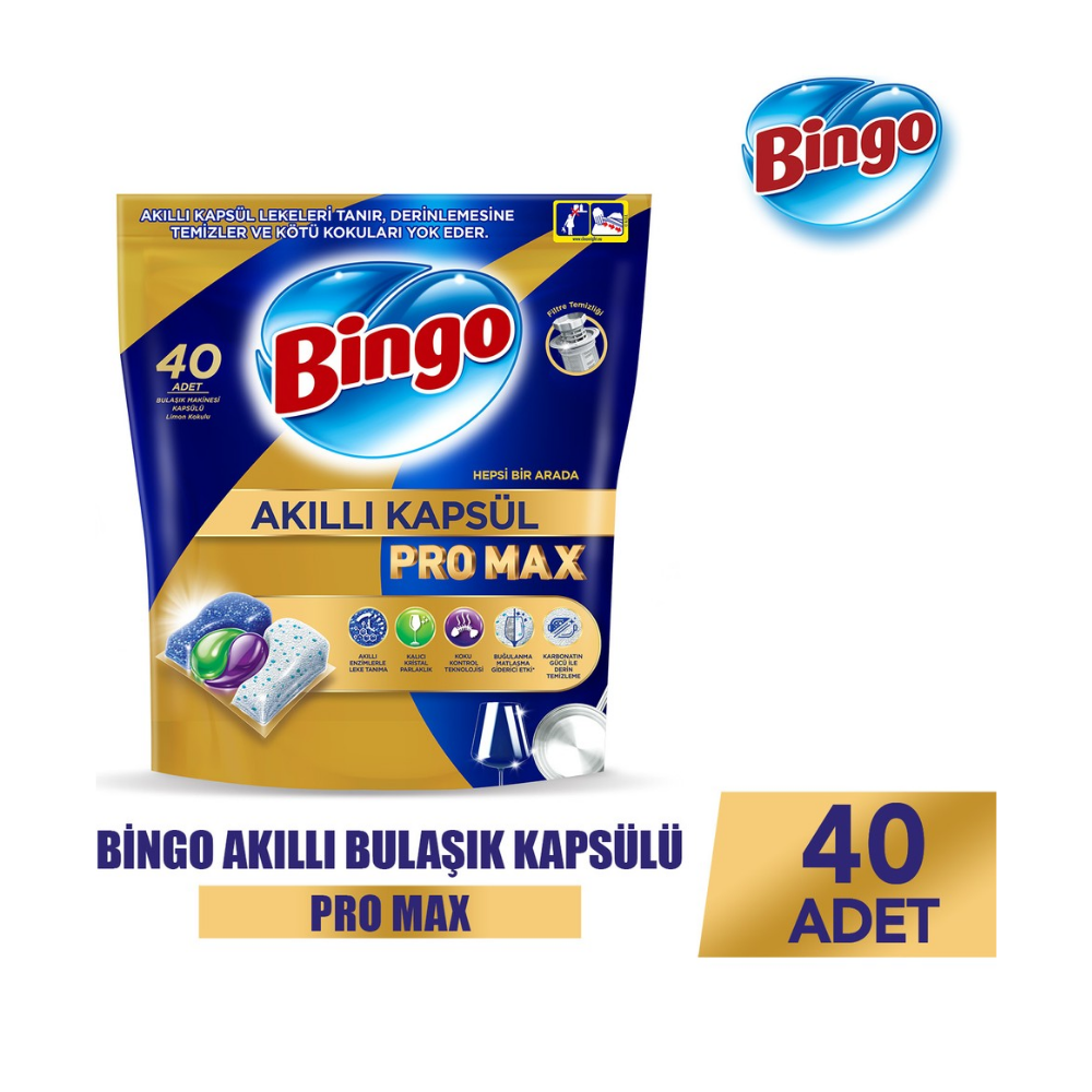 BİNGO AKILLI KAPSÜL PROMAX 40 LIBULAŞIK MAKİNESİ ÜRÜNLERİBİNGO50003534