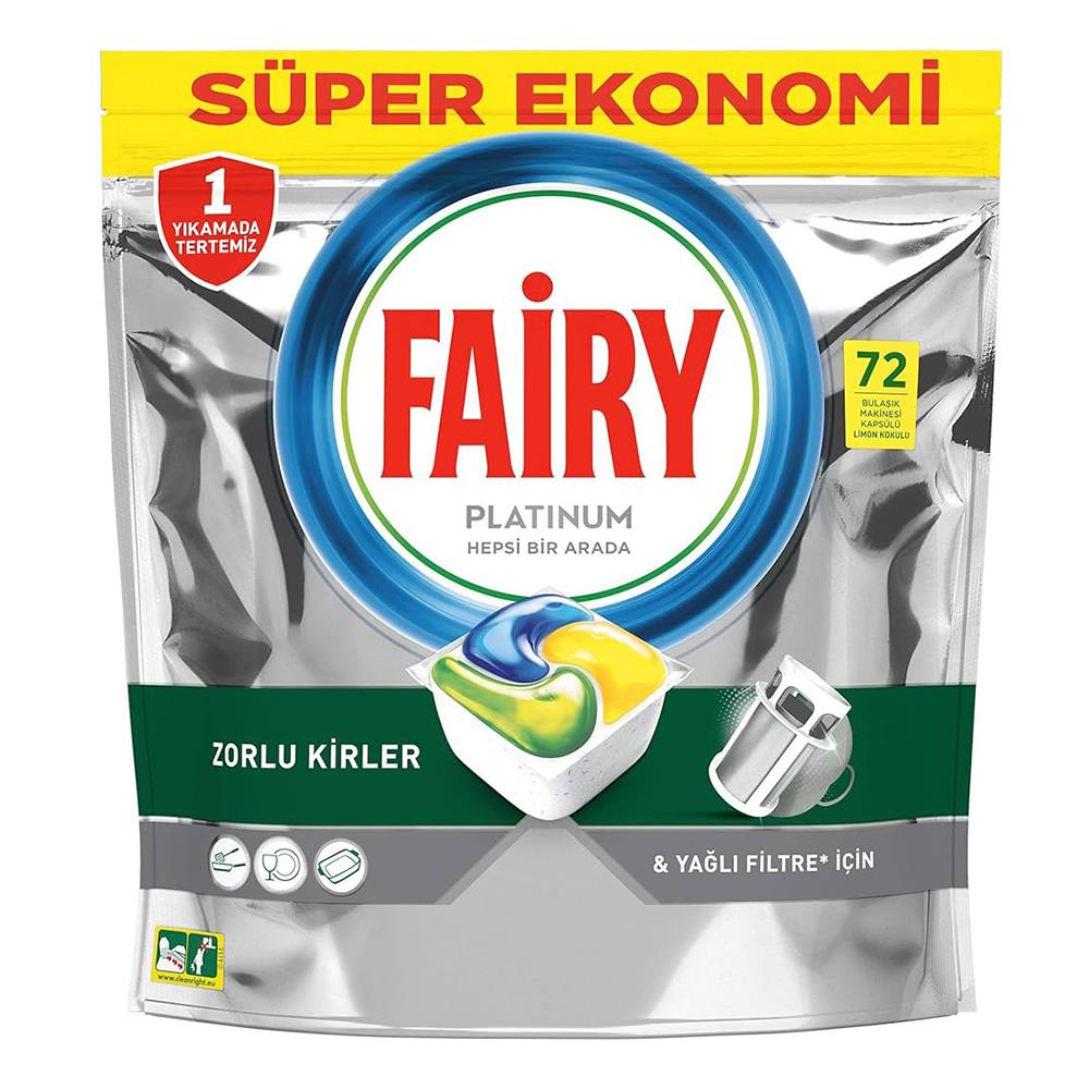 FAİRY PLATINUM HEPSİ BİR ARADA 72'Lİ TABLETBULAŞIK MAKİNESİ ÜRÜNLERİFAİRY01FRYKPPLT72.81563406