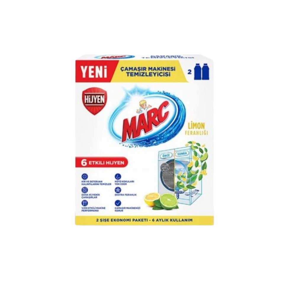 MARC ÇAMAŞIR MAKİNESİ TEMİZLEYİCİSİ LİMON FERAHLIĞI 2'LİBULAŞIK MAKİNESİ ÜRÜNLERİMarkasızER1