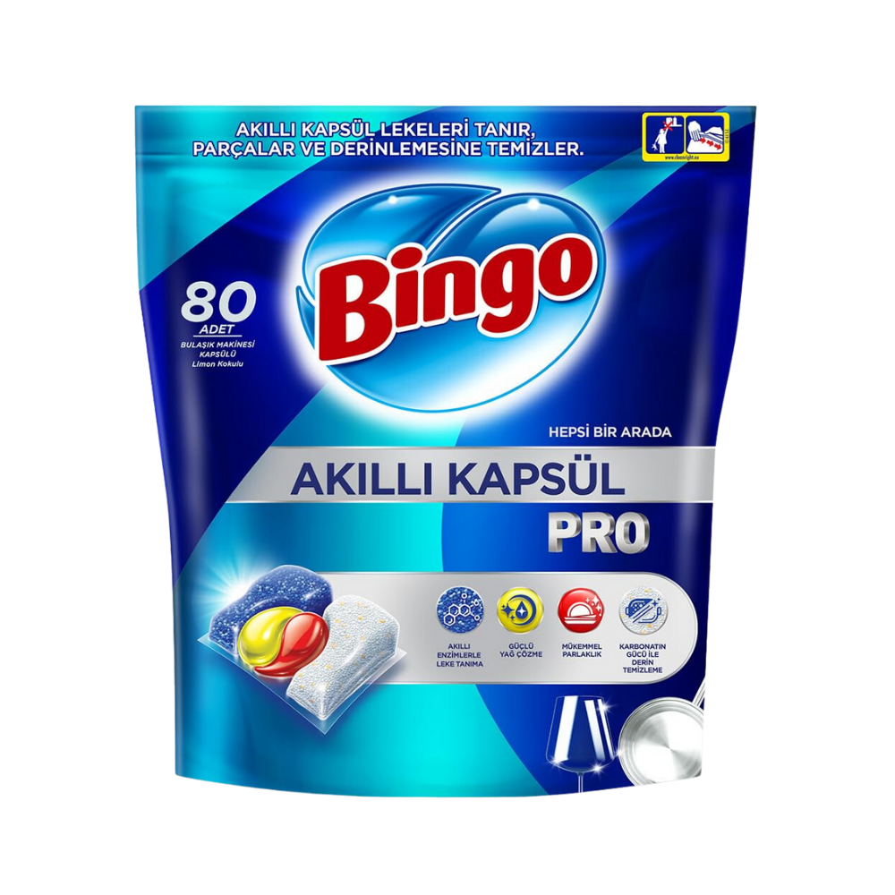 BİNGO AKILLI BULAŞIK KAPSÜLÜ PRO HEPSİ BİR ARADA 80'LİBULAŞIK YIKAMAMarkasız50003597