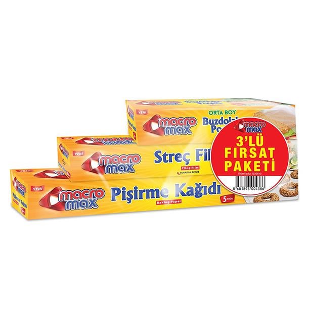 MACROMAX 3'LÜ FIRSAT PAKETİBUZDOLABI POŞETİMarkasız31003681