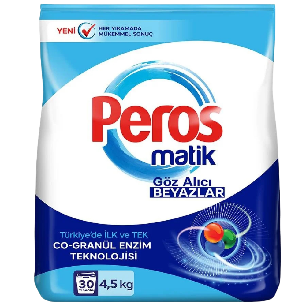 PEROS MATİK GÖZ ALICI BEYAZLAR 4,5 KGÇAMAŞIR DETERJANIPEROS200TMPR045000008