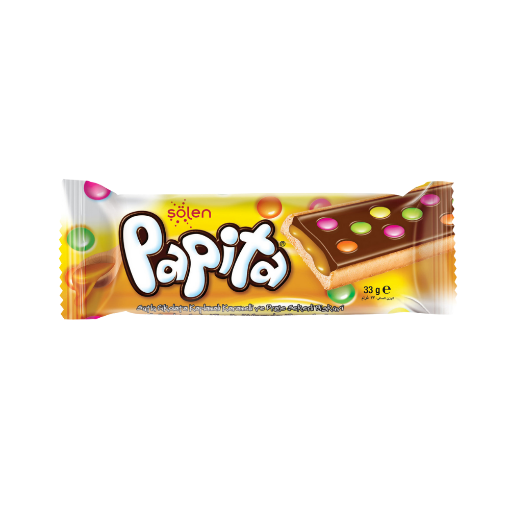 ŞÖLEN PAPİTA KARAMEL 33 GRÇİKOLATALI BARMarkasızMA.BIS.6286.00