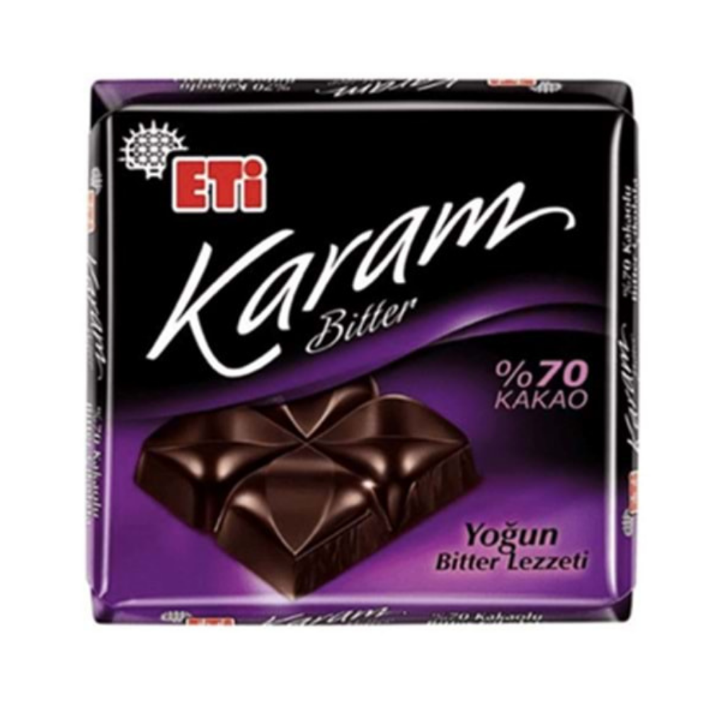ETİ KARAM %70 BİTTER ÇİKOLATA 60 GÇİKOLATALI GÖFRETETİ1780400