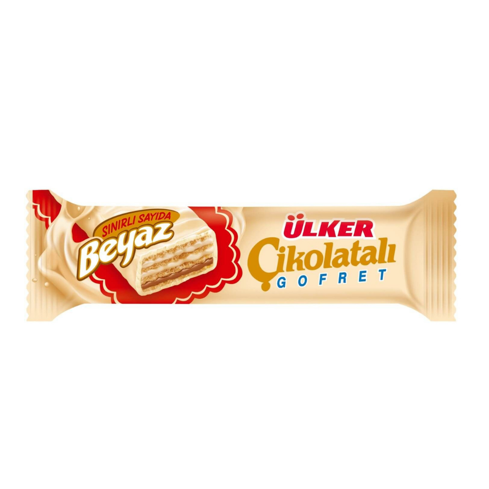 ÜLKER ÇİKOLATALI BEYAZ GOFRET 35GÇİKOLATALI GÖFRETÜLKER0136607
