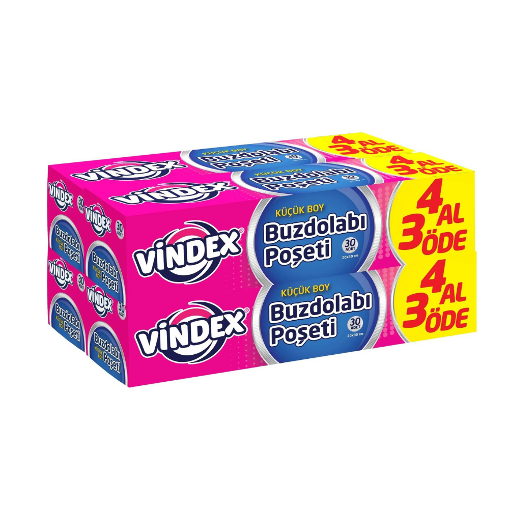 VİNDEX BUZDOLABI POŞETİ 4 AL 3 ÖDE KÜÇÜK BOYÇÖP POŞETİVİNDEX10018