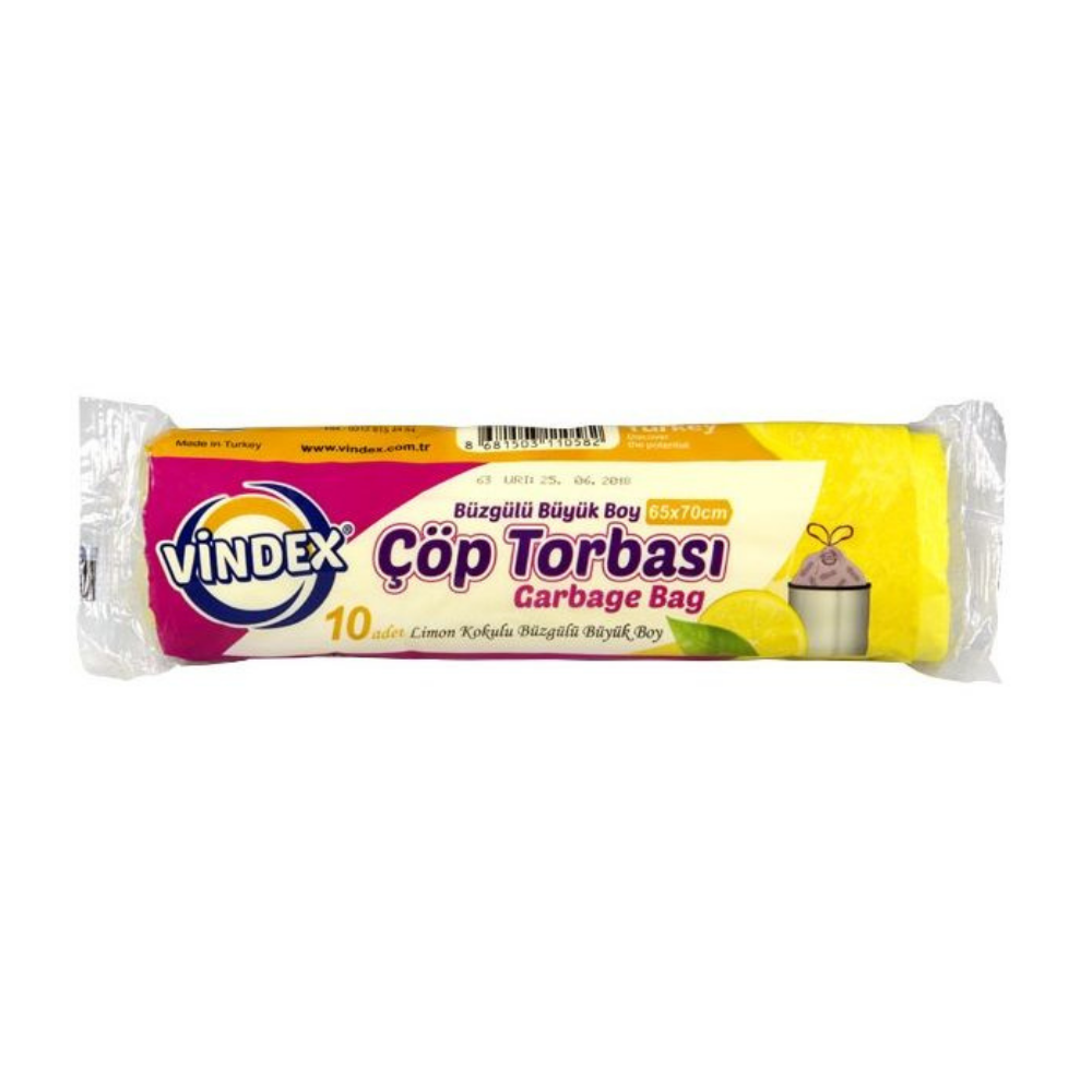 VİNDEX ÇÖP TORBASI BÜZGÜLÜ BÜYÜK BOY LİMONÇÖP POŞETİVİNDEX1211