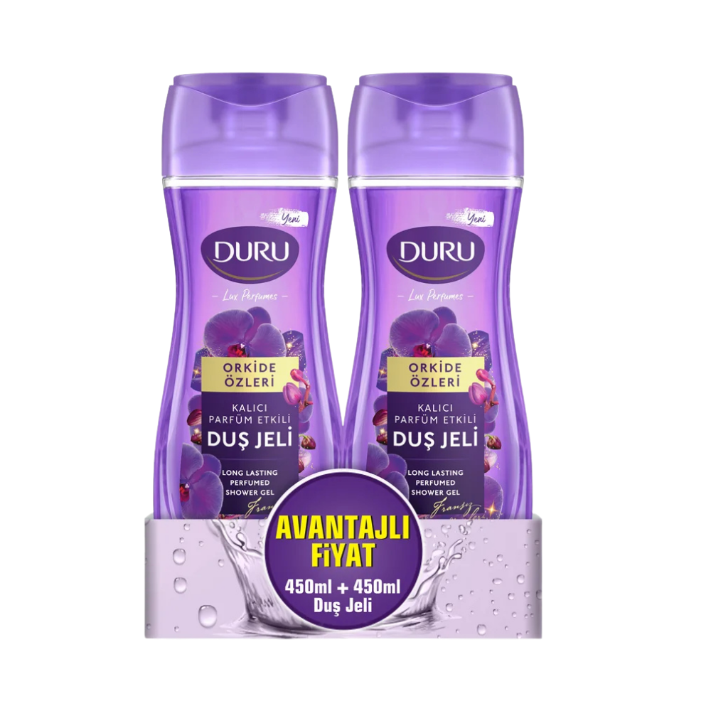 DURU LUXPERFUMES DUŞ JELİ ORKİDE ÖZLERİ DUŞ JELİ 450 ML+450 MLDUŞ JELİDURU512157
