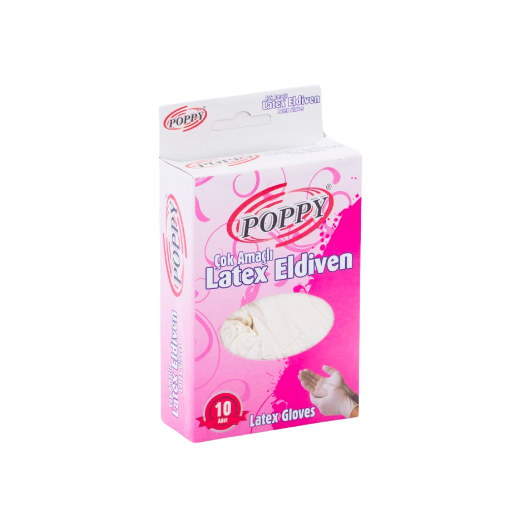 POPPY LATEX ELDİVEN 10‘LUELDİVENMarkasızELDV8699303300171
