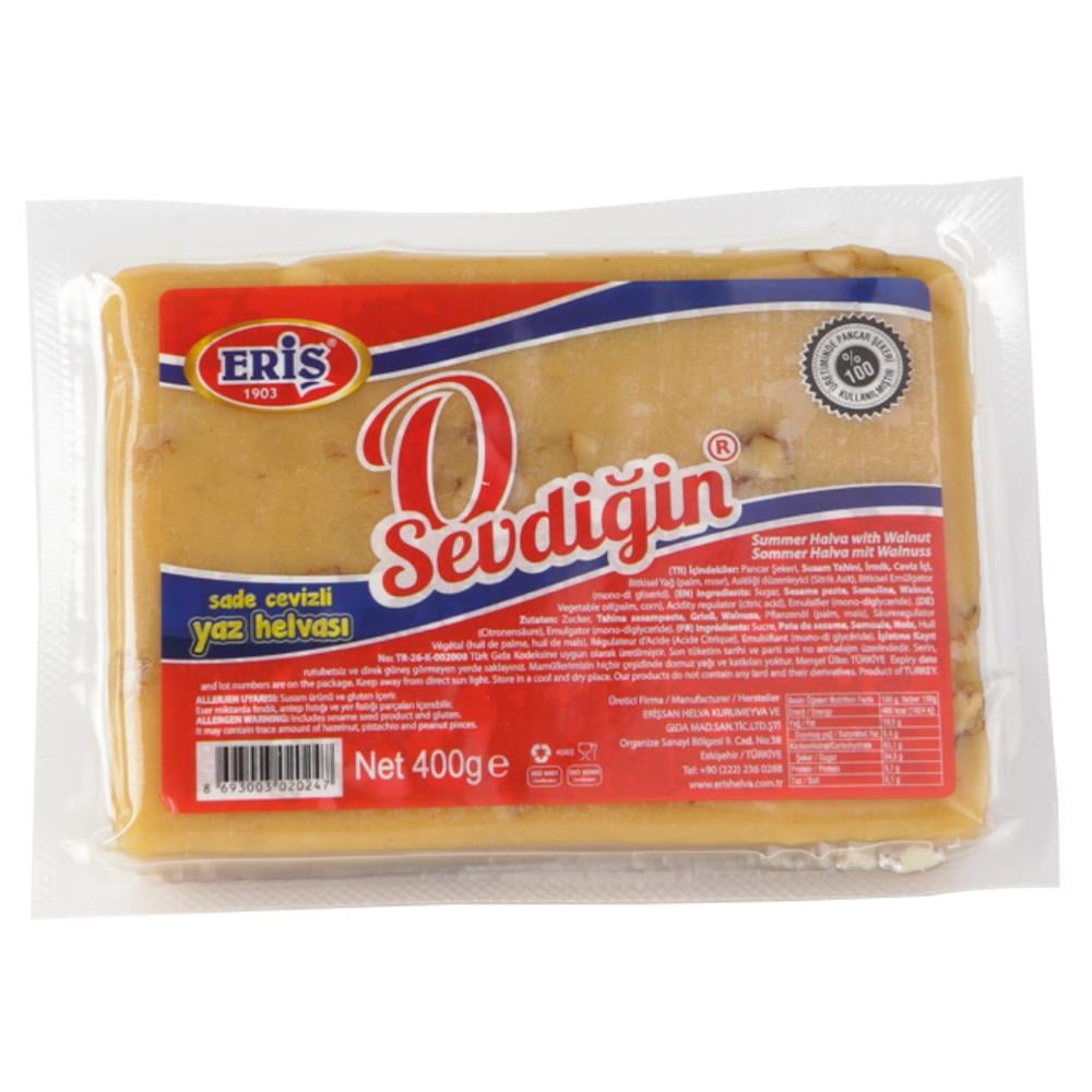 ERİŞ SADE CEVİZLİ YAZ HELVASI 400 GRHELVA,TAHİN,PEKMEZERİŞ600 001 0060