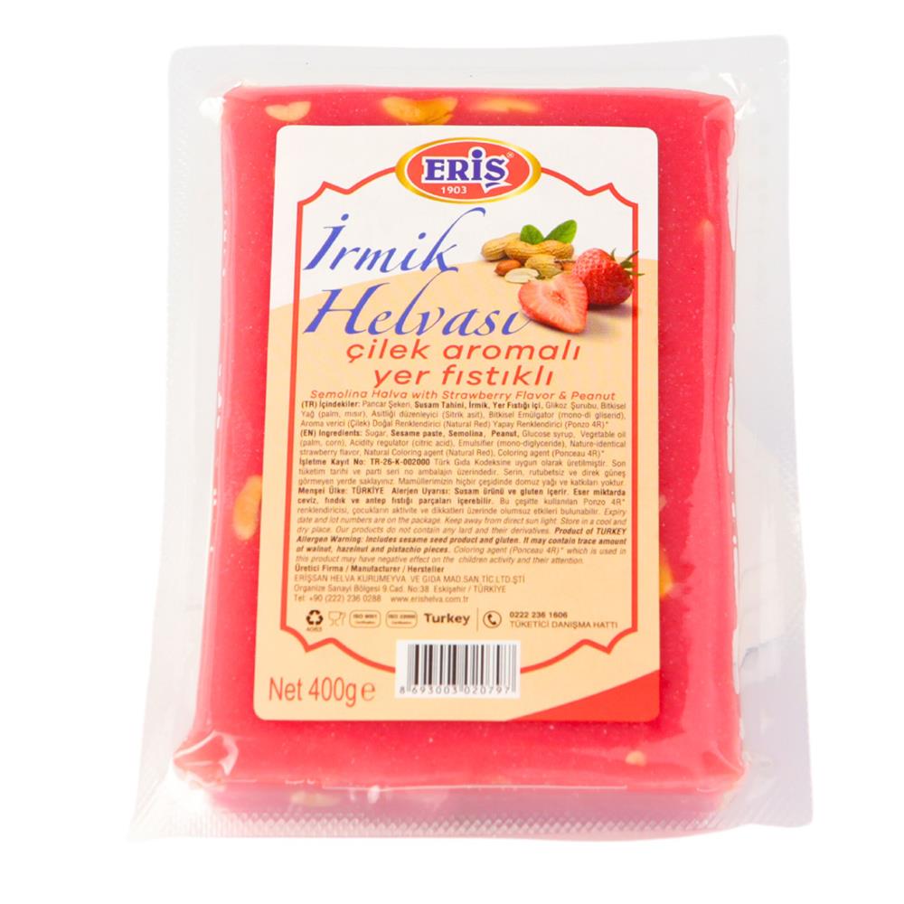 ERİŞ ÇİLEK AROMALI YER FISTIKLI İRMİK HELVASI  800 GRHELVA,TAHİN,PEKMEZERİŞ600 001 0769