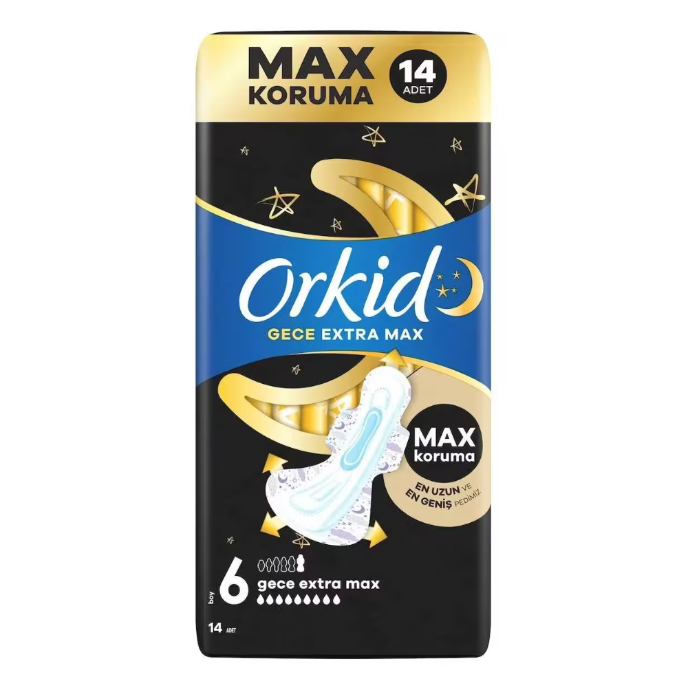 ORKİD ULTRA GECE EXTRA MAX 14'LÜHİJYENİK PEDORKİD03ORKULT4EXTR.80766576