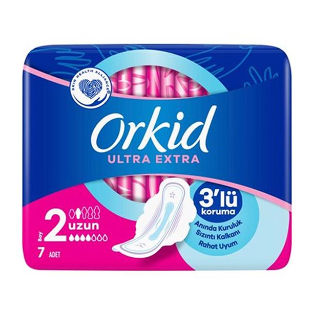 ORKİD ULTRA EXTRA UZUN 3 LÜ KORUMA 7 Lİ BOY 2HİJYENİK PEDORKİD9268