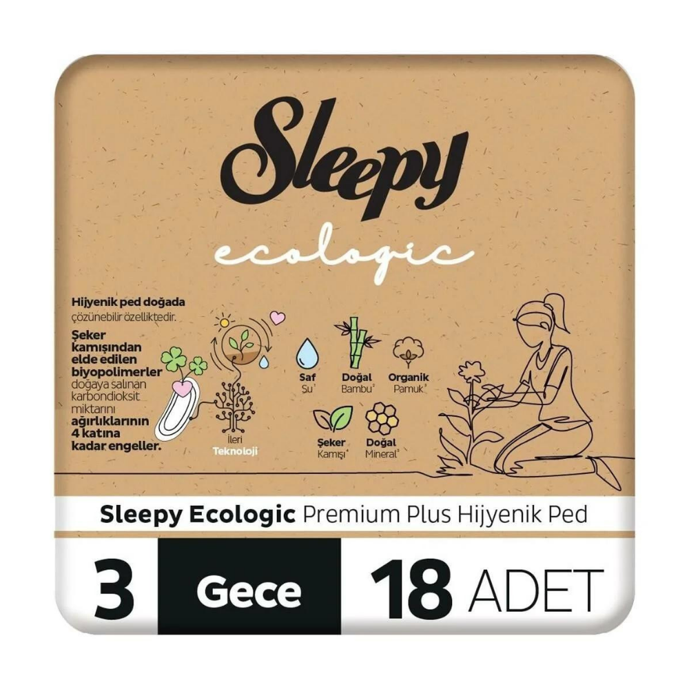 SLEEPY ECOLOGIC SÜPER ECO GECE 18'LİHİJYENİK PEDSLEEPY28004936