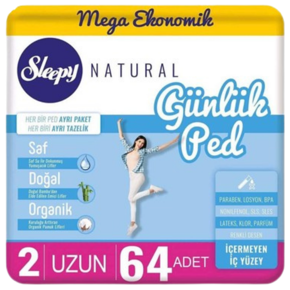 SLEEPY MEGA GÜNLÜK PED UZUN 64'LÜHİJYENİK PEDSLEEPY402-28003543