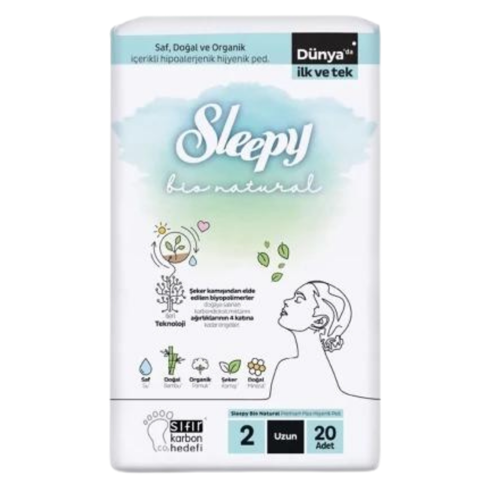 SLEEPY BIO NATURAL SÜPER ECO UZUN 20'LİHİJYENİK PEDSLEEPY402-28004927