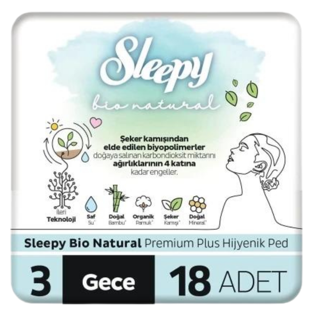 SLEEPY BIO NATURAL SÜPER ECO GECE 18x12HİJYENİK PEDSLEEPY402-28004928
