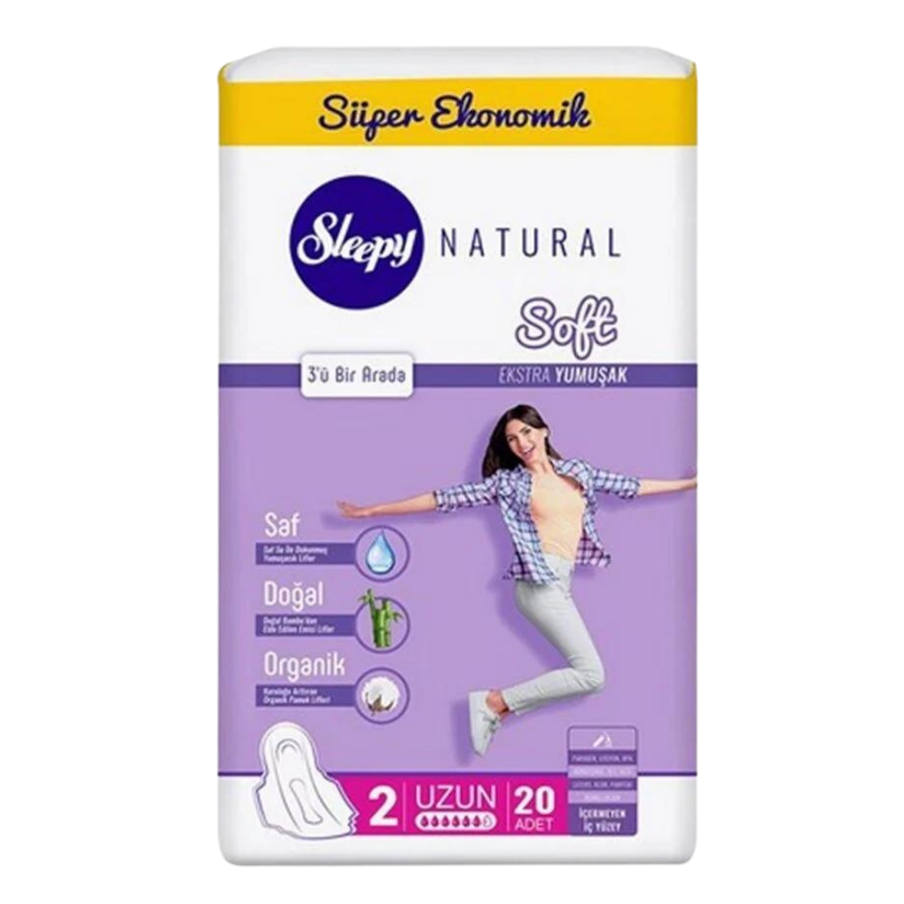 SLEEPY NATURAL SÜPER ECO UZUN 20'LİHİJYENİK PEDSLEEPY402-28005179