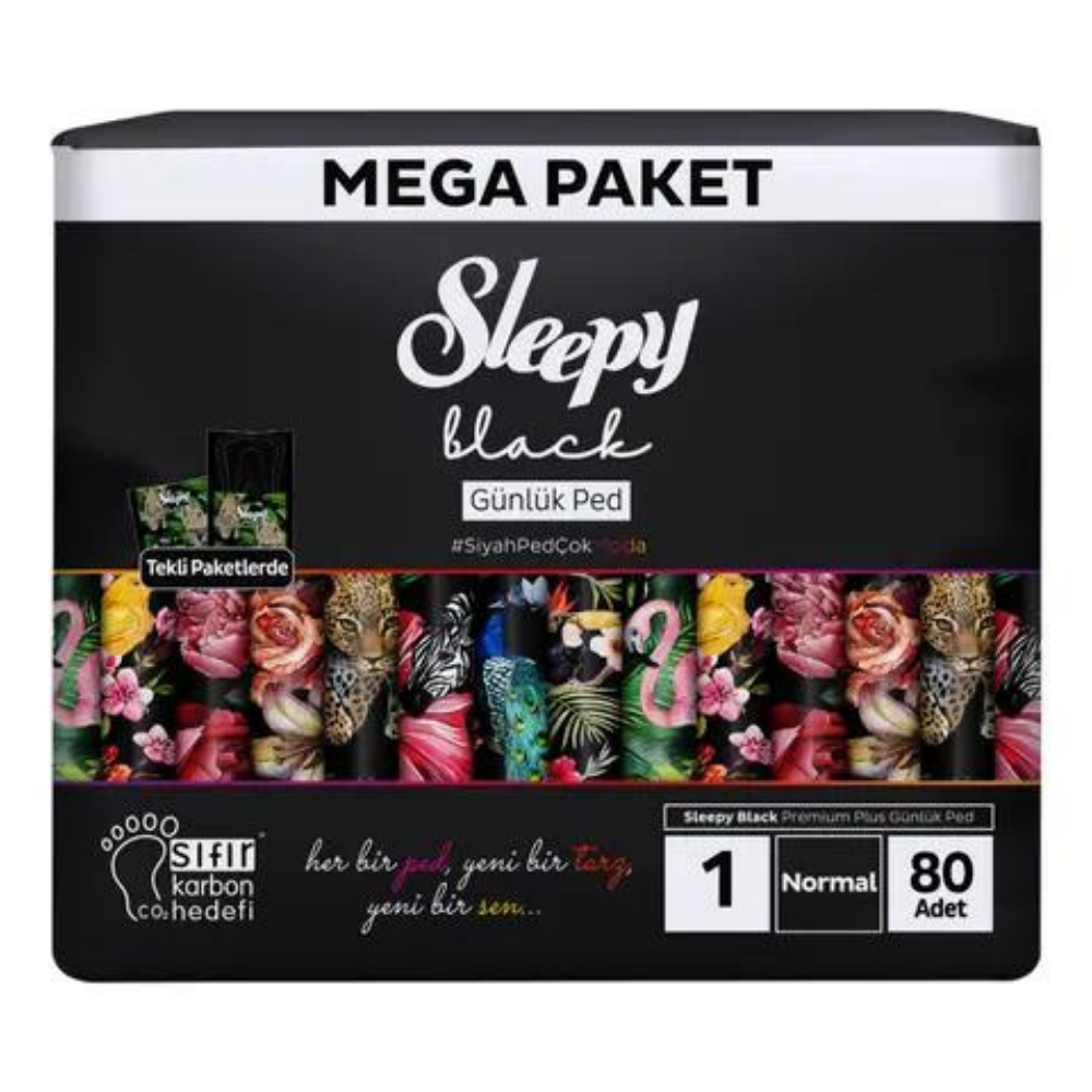 SLEEPY BLACK GÜNLÜK PED MEGA NORMAL 80'LİHİJYENİK PEDSLEEPY402-28005383