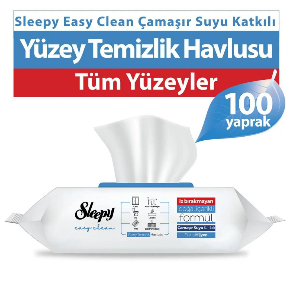 SLEEPY YÜZEY TEMİZLİK HAVLUSU ÇAMAŞIR SULU 100‘LÜISLAK MENDİLMarkasız402-28005621