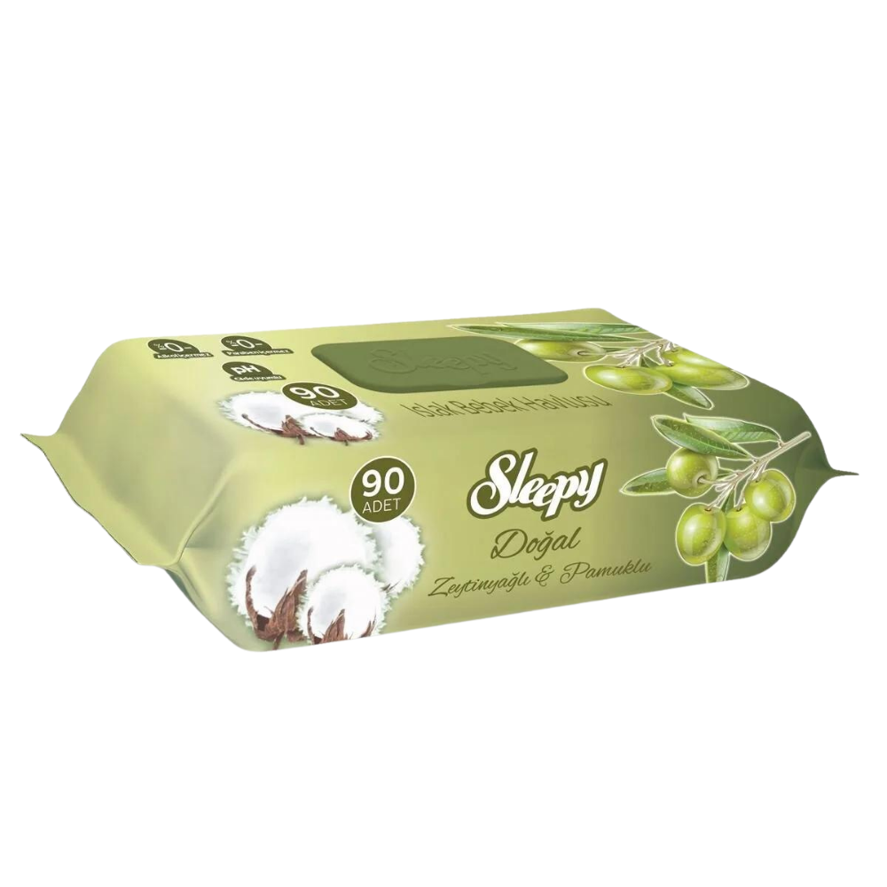 SLEEPY ISLAK HAVLU ZEYTİNYAĞLI 90 ADETISLAK MENDİLSLEEPY402-28001797