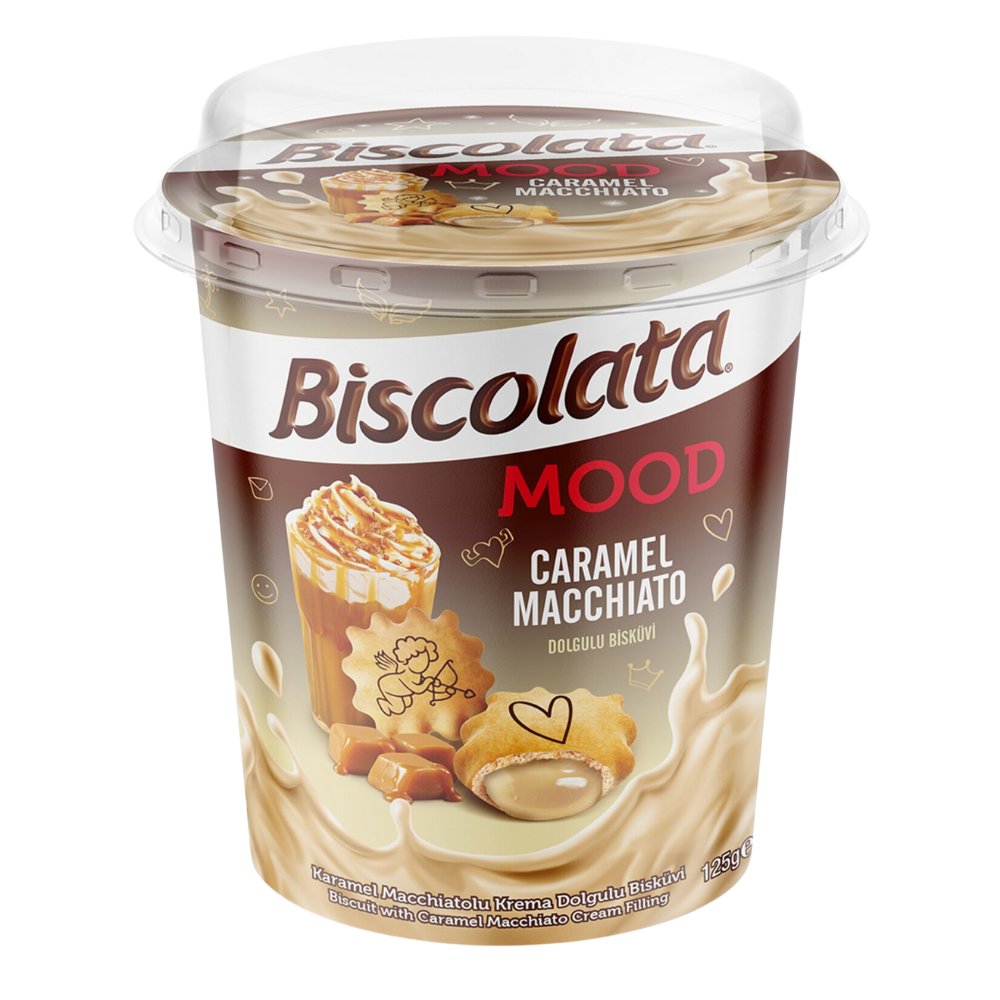 BISCOLATA MOOD KARAMEL MACCH. 125 GRKAPLAMALI BİSKÜVİBİSCOLATAMA.BIS.5831.00