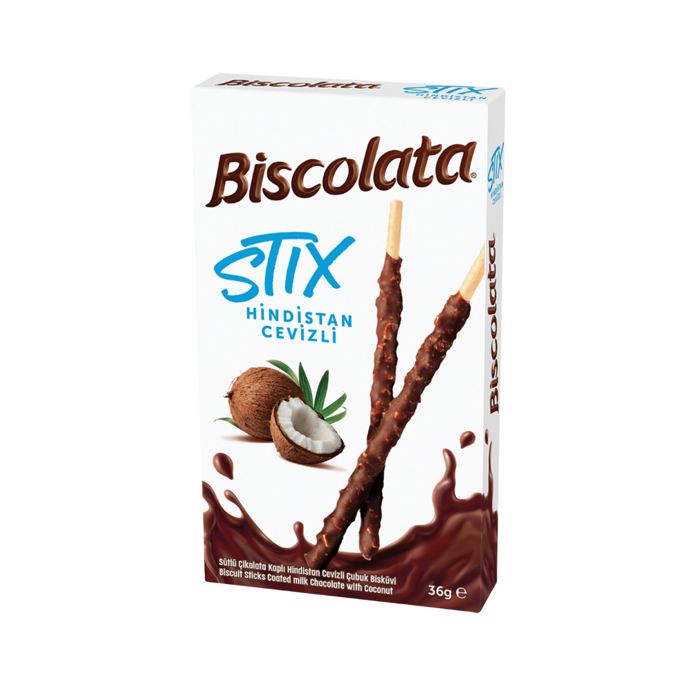 ŞÖLEN BİSCOLATA STİX HİNDİSTAN CEVİZLİ 36 GRKAPLAMALI BİSKÜVİMarkasızMA.KRK.4002.20