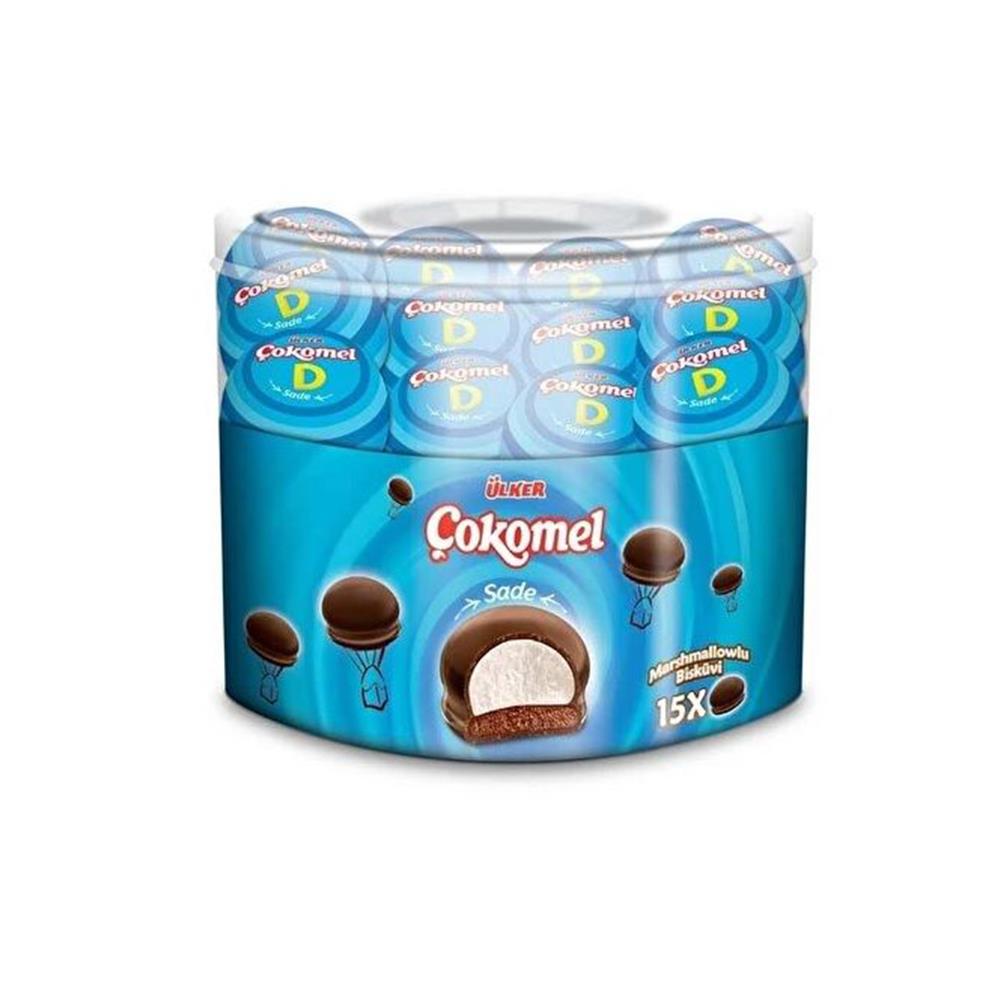 ÜLKER ÇOKOMEL SADE 15X12GKAPLAMALI BİSKÜVİÜLKER131601
