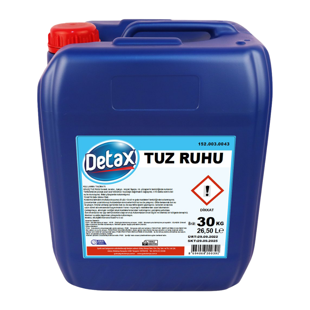 GÜLEÇ DETAX TUZ RUHU 30 KGKategorisizMarkasız152.003.0043