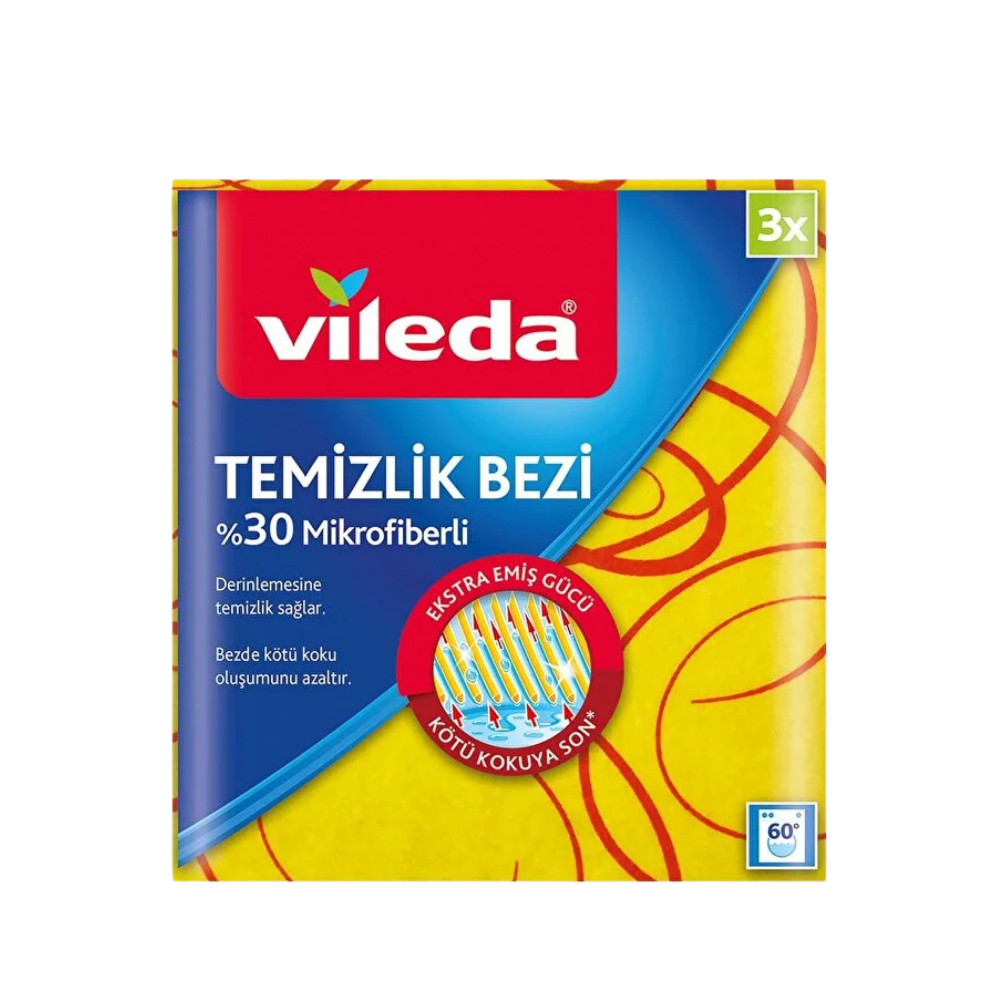 VİLEDA %30 MİKROFİBERLİ TEMİZLİK BEZİ 3'LÜKategorisizMarkasız9016