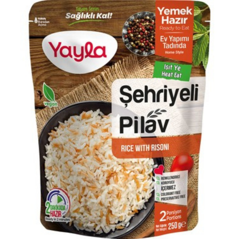 YAYLA ŞEHRİYELİ PİRİNÇ PİLAVI 250 GRKategorisizMarkasızS8693374257822