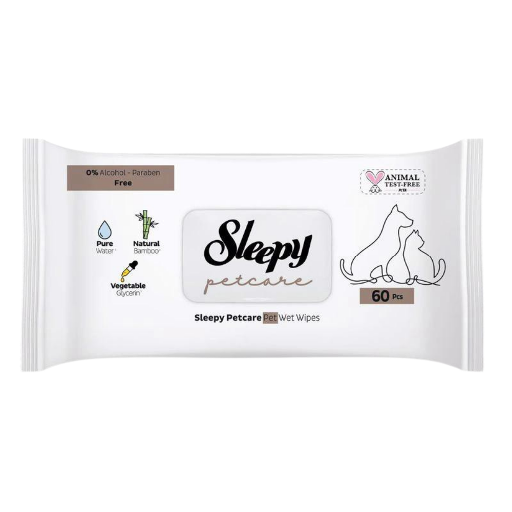 SLEEPY PETCARE ISLAK BAKIM HAVLUSU 60 LIKEDİ KUMUSLEEPY28004655