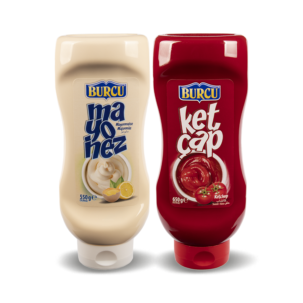 BURCU KETÇAP( 650 GR ) + MAYONEZ( 550 GR ) BİTİRİM İKİLİKETÇAPBURCU1909