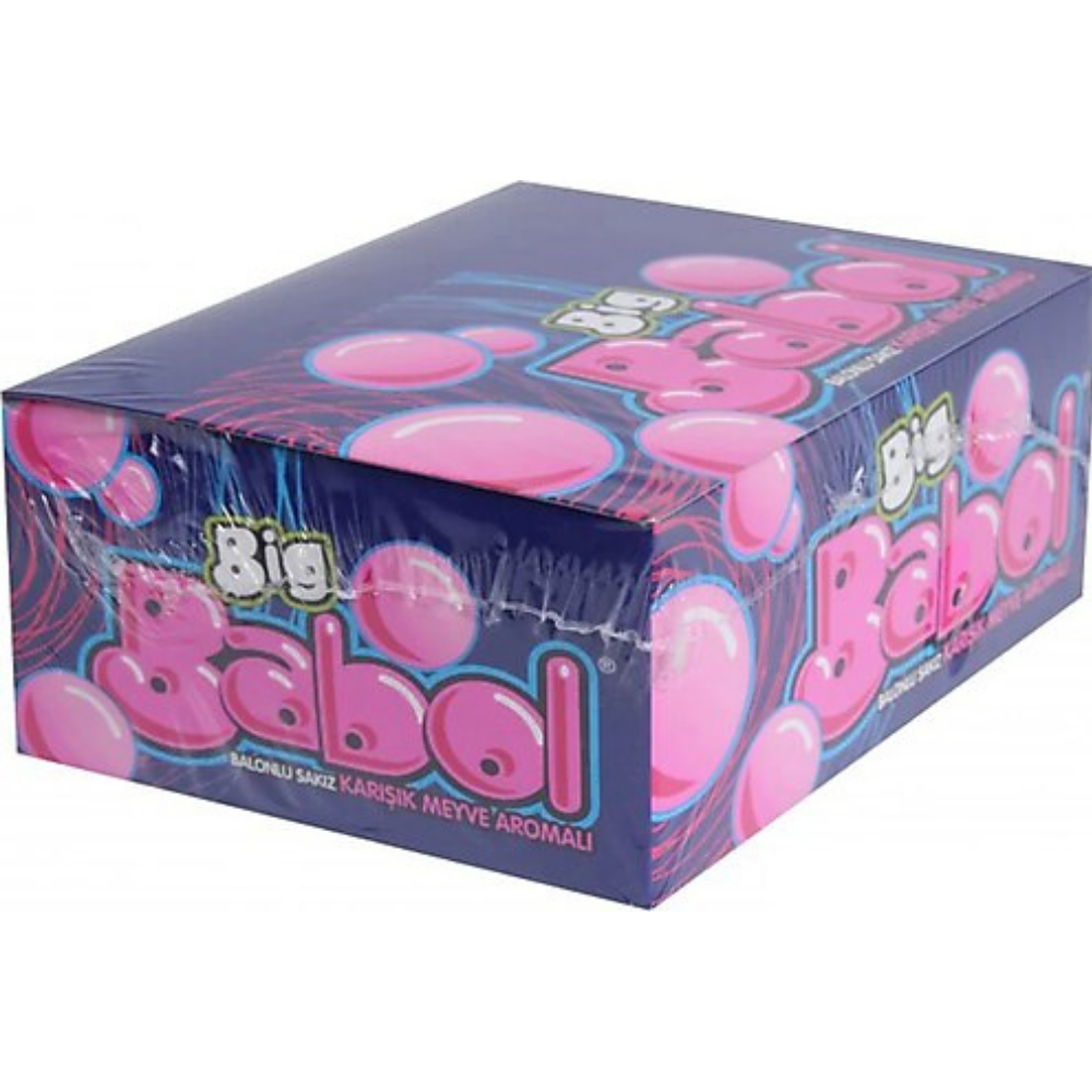 BIG BABOL KARŞIK MEYVA ARAMOLI SAKIZ 90‘LIKUTULU SAKIZBİGBABOLBGBBL