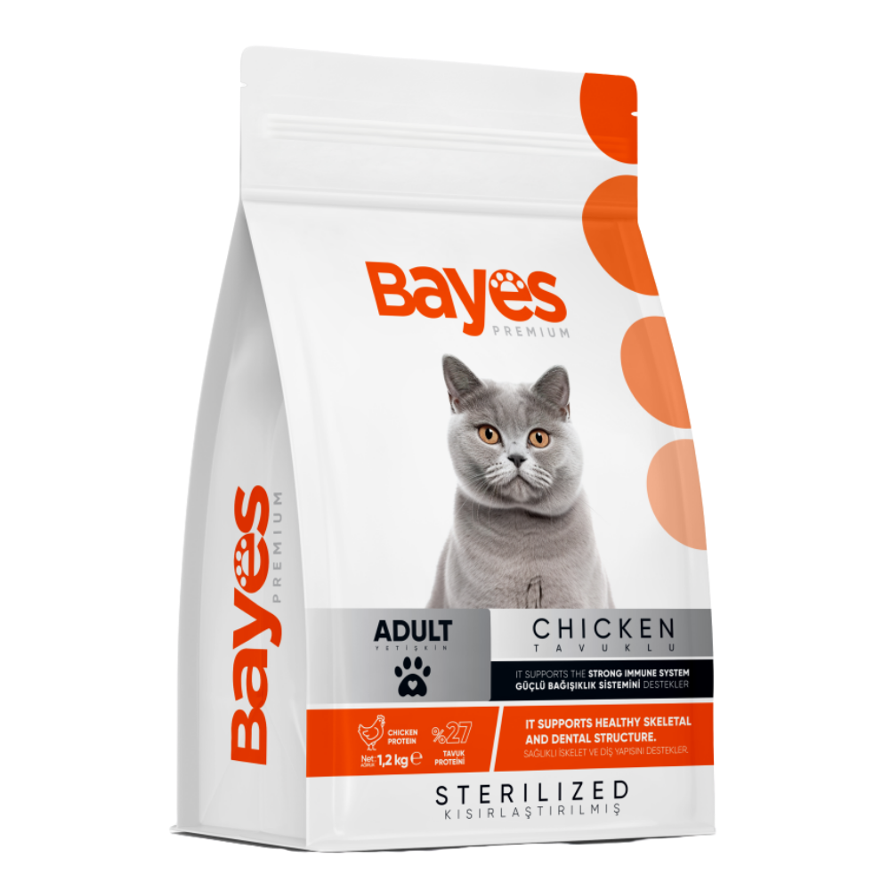 BAYES KEDİ KURU MAMA KISIRLAŞTILMIŞ YETİŞKİN 1,2 KGMAMABAYES760106