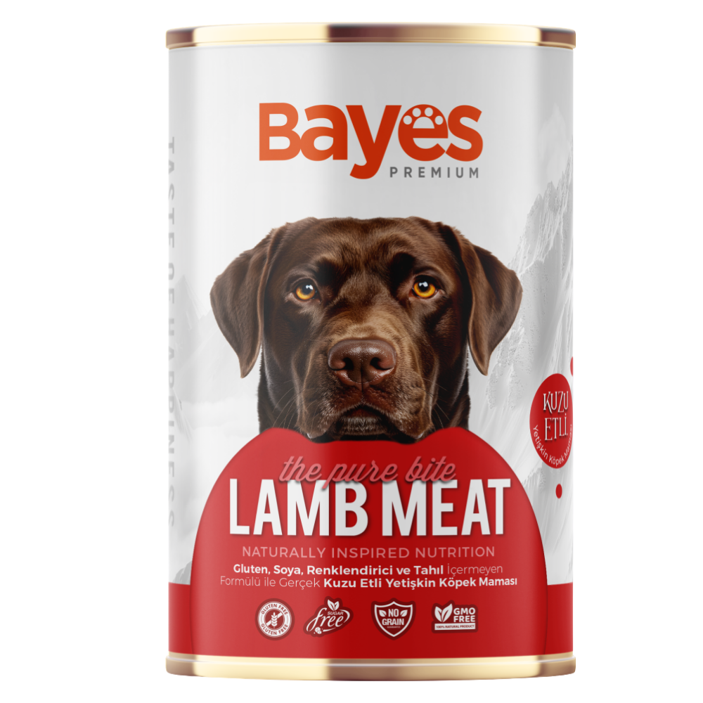 BAYES KÖPEK YAŞ MAMA KUZU ETLİ YETİŞKİN 400 GRMAMABAYES760175