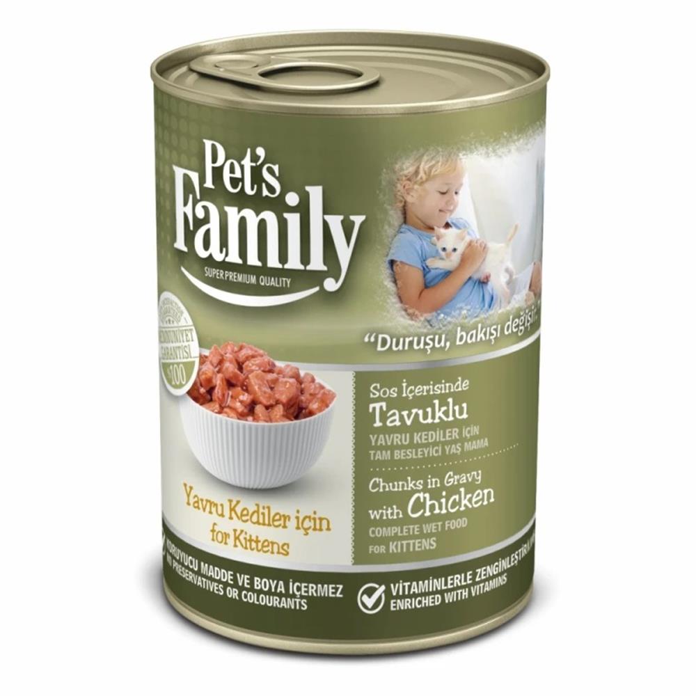 PET‘S FAMILY  YAVRU KEDİLER İÇİN TAVUKLU MAMA 400 GRMAMAPETS FAMİLİY310-015