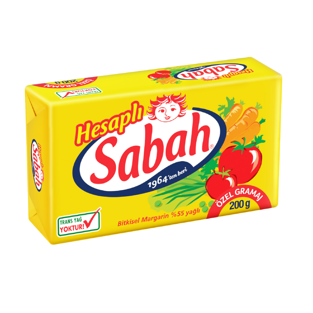 SABAH KLASİK PAKET MARGARİN 200 GRMARGARİNSABAH0603507
