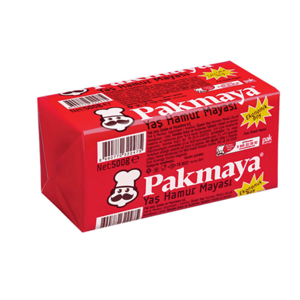 PAKMAYA YAŞ HAMUR MAYASI 500 GRMAYAPAKMAYAPAK02