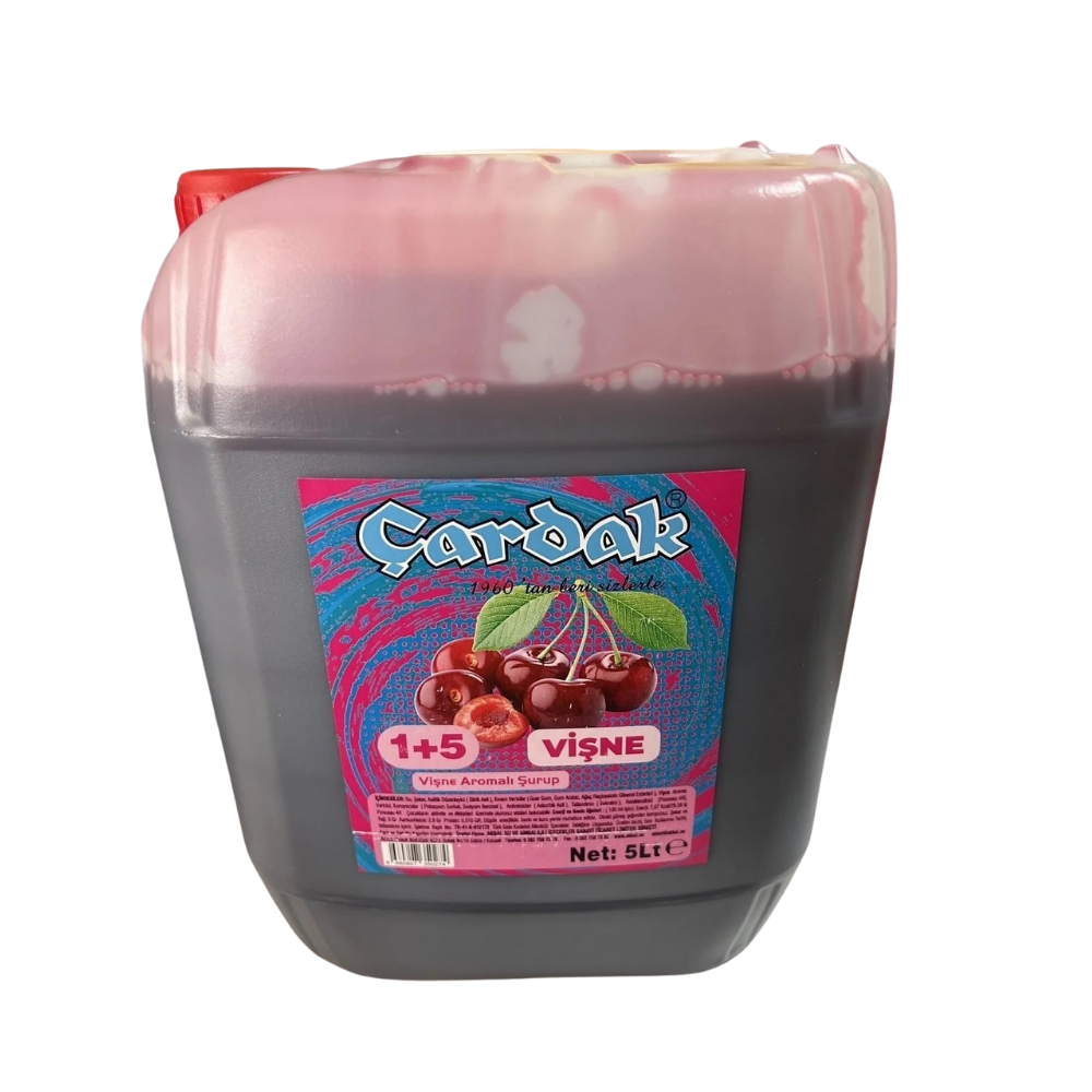 ÇARDAK VİŞNE AROMALI ŞURUP 1+5 5 LTMEYE SUYUÇARDAK9051